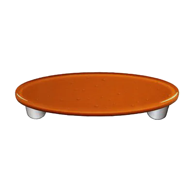 Burnt Orange Oval Pull