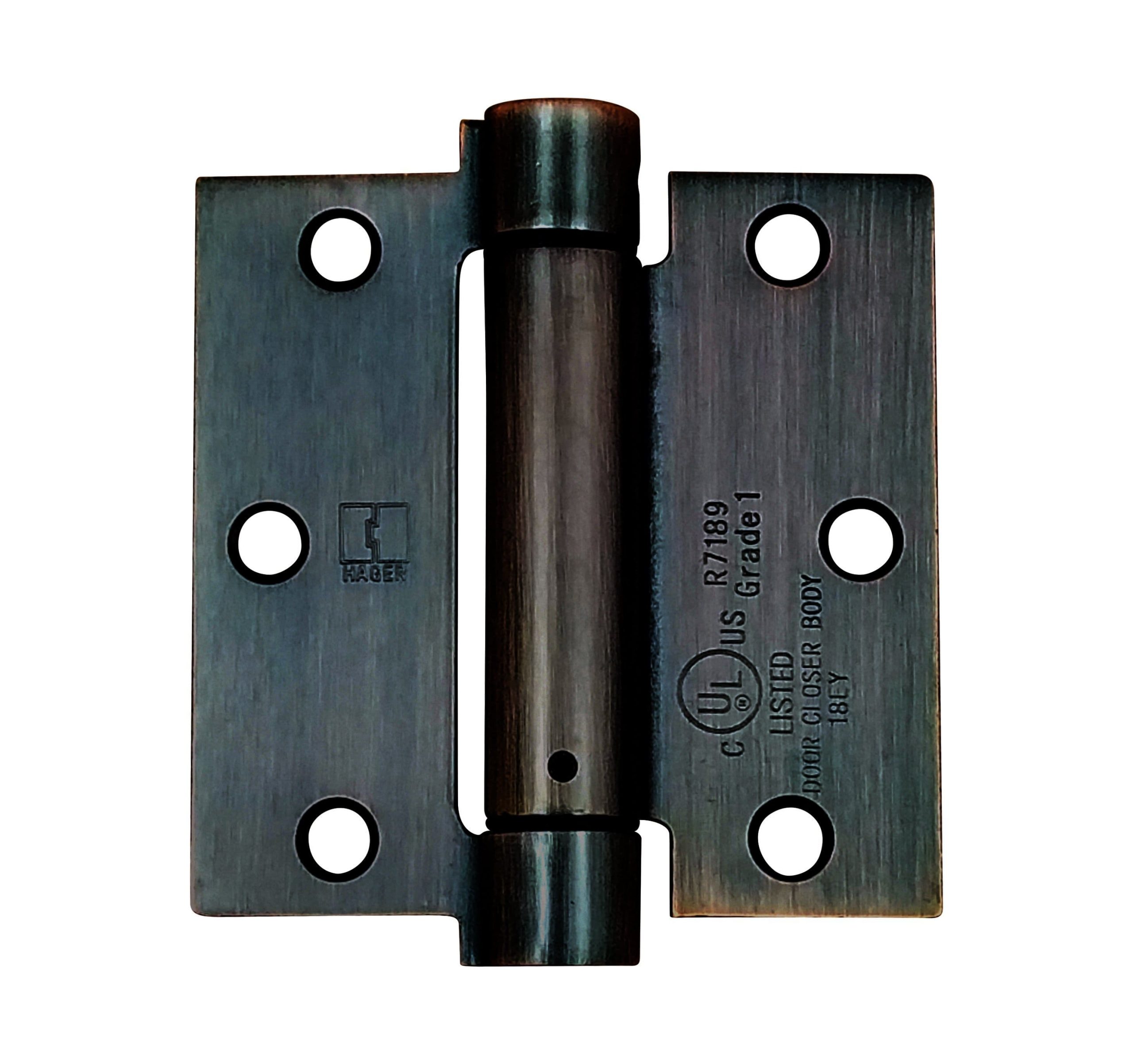 Hager Spring Hinges - 3.5" Inch Square - Multiple Finishes - 2 Pack