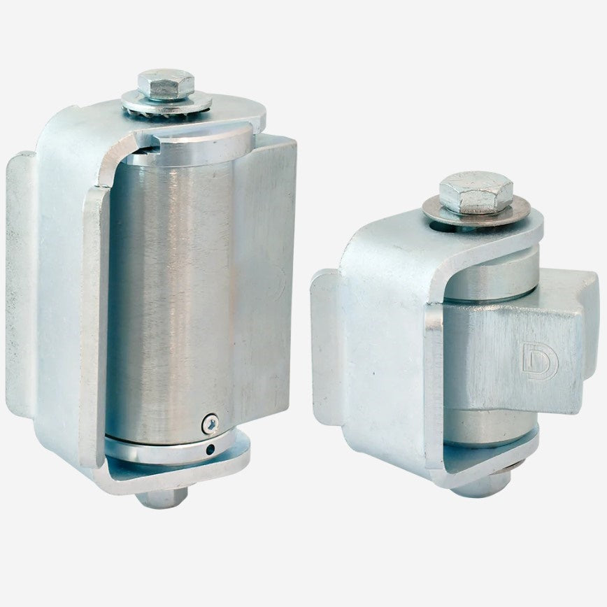 Heavy Duty Badass Weld-On Gate Hinges - Center Mount - For Round Posts - Self-Closing up to 440 Lbs. - Sold as Set or Pair