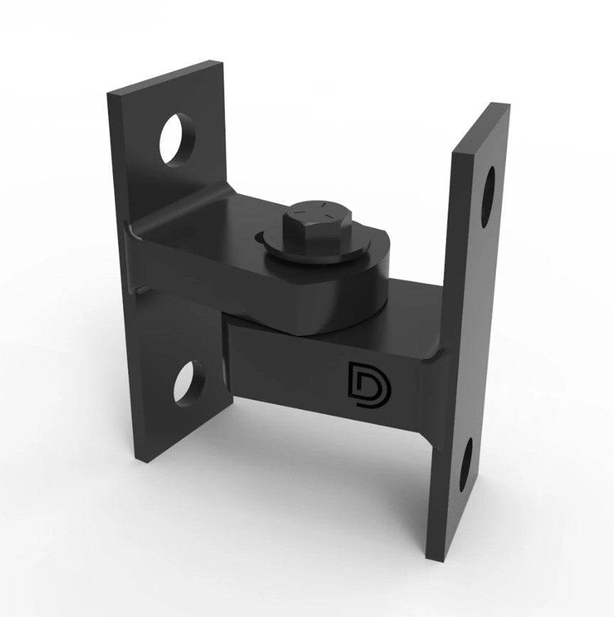 Heavy Duty Bolt-On Baby Badass Gate Hinge - Steel - Black Powder Coat Finish - Up To 300 Lbs - Sold Individually