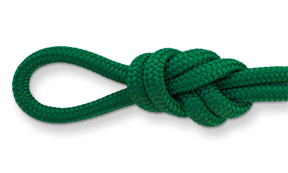3/8" Double Braid Green x 59 Feet W/1" EYE ONE END