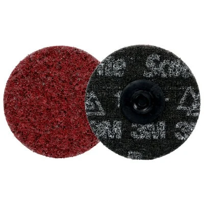 Scotch-Brite™ Roloc™ Precision Surface Conditioning Disc, Heavy Duty, HD-DS, Medium 150+, TS, 3 in, 25/Carton, 100 ea/Case