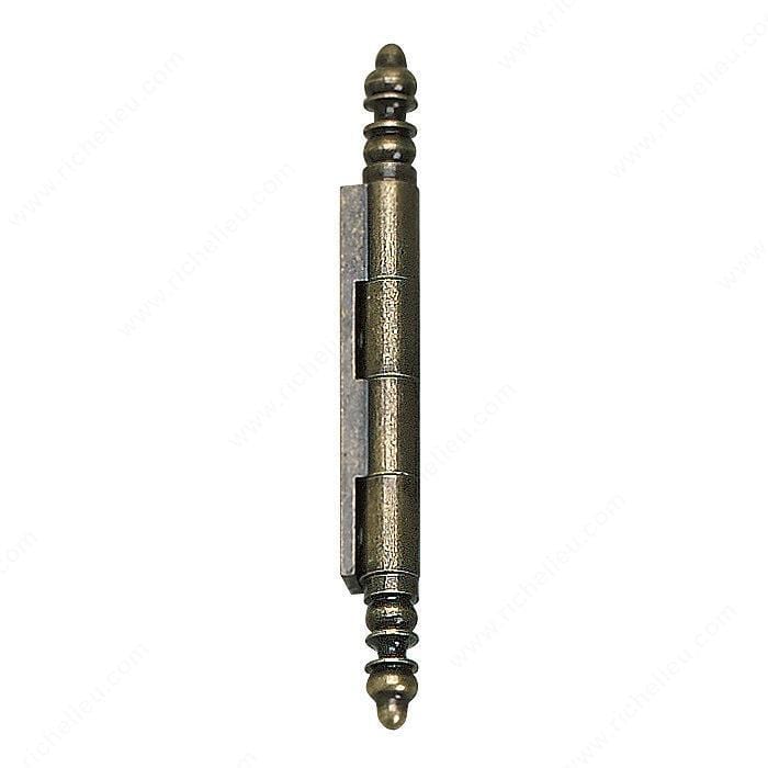 Lift Off Hinges - For Cabinets - Traditional Solid Brass Pivot Hinge - Burnished Brass Finish - Sold Individually