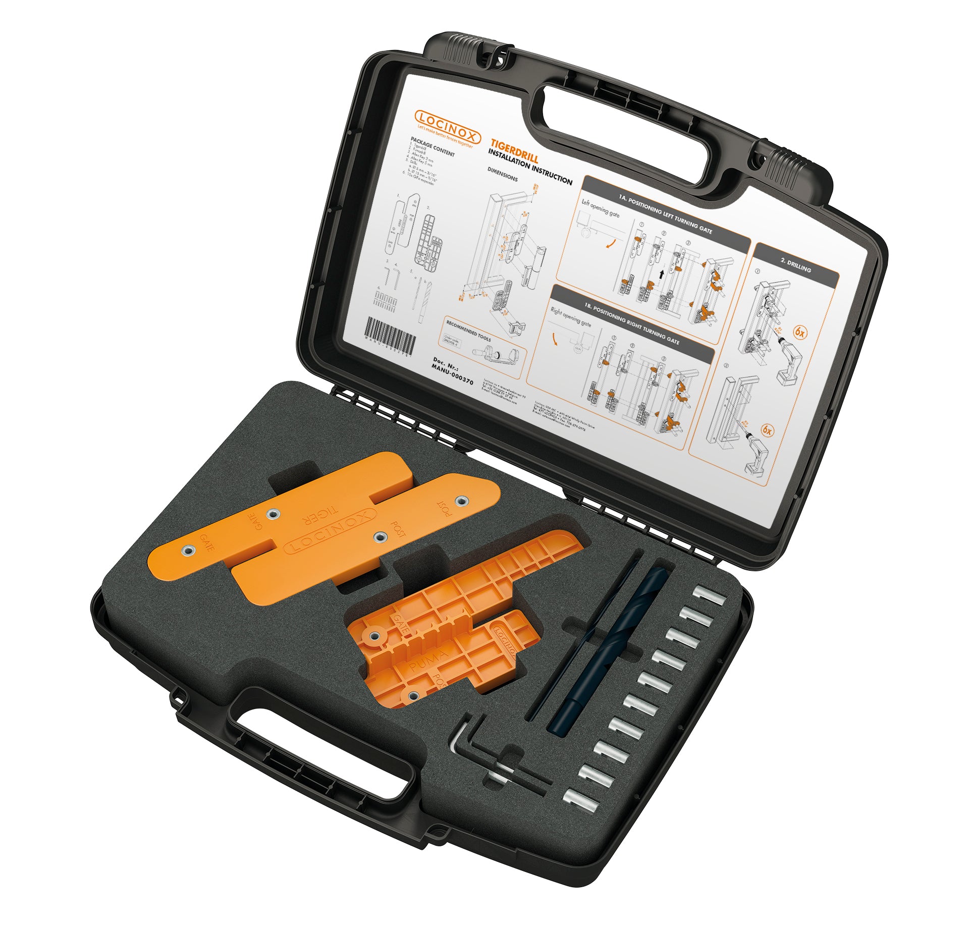 Locinox Installation and Drilling Jig for Tiger Gate Closer - Sold as Set