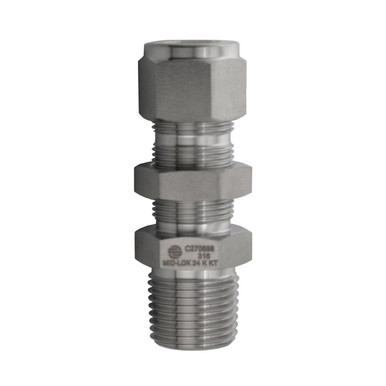 Tube x Male Bulkhead with Locknut