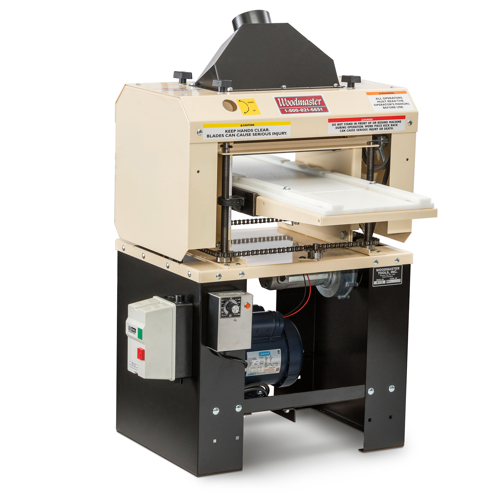 12″ Multi-Duty 5 HP Helical Cutterhead Planer with 84 Carbide Inserts