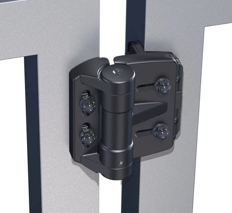 Multi-Adjustable Gate Spring Hinge - Black For Gate Gap (1/4" - 7/8") Tcama1 For Metal, Vinyl Or Wood Gates