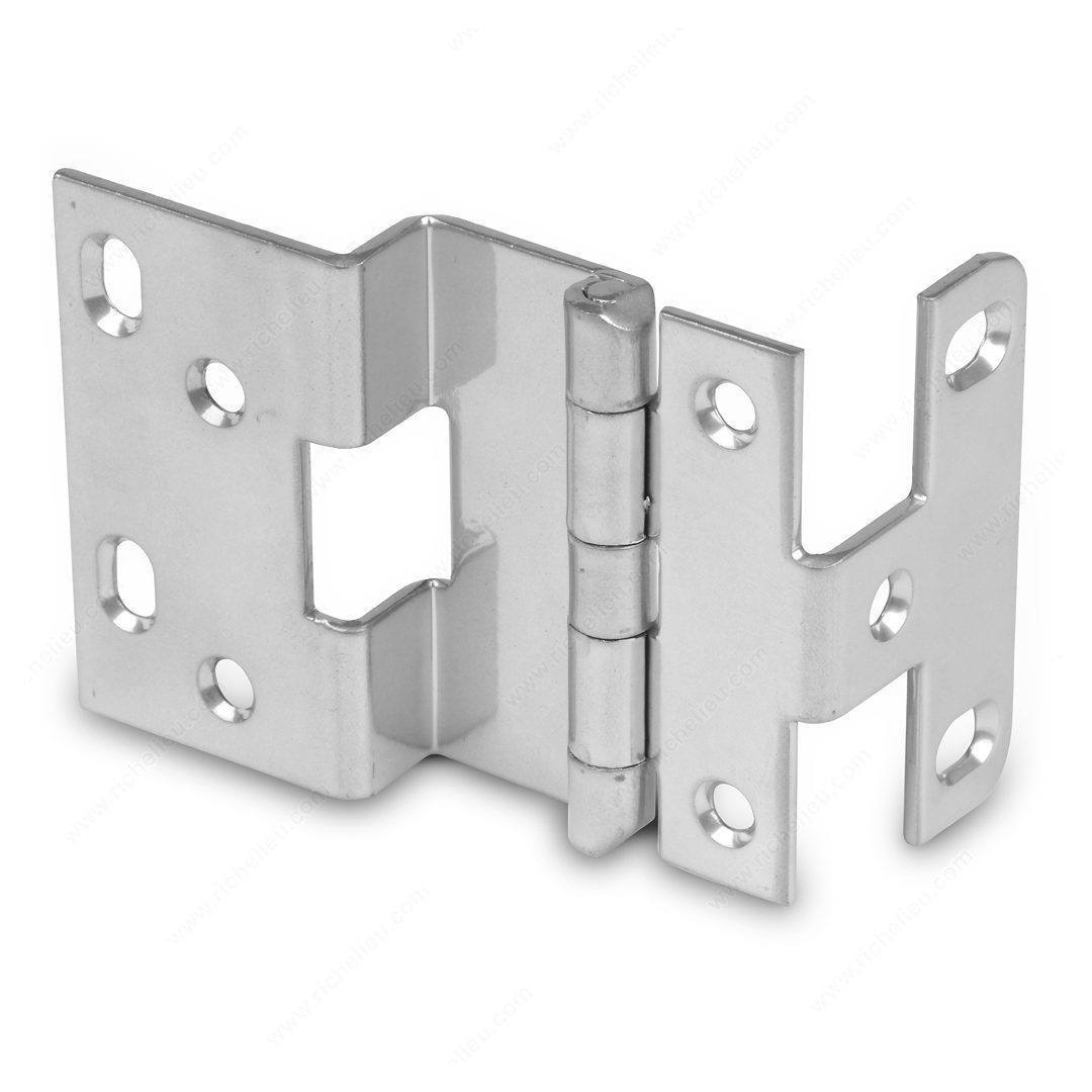 Offset Hinges - 5/8" Overlay Institutional Hinge - Multiple Finishes Available - 2 Pack