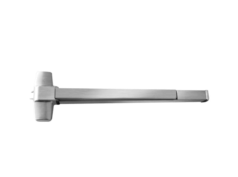 Outdoor Panic Bars for Gates - Key Cylinder Panic Hardware Kit - 36" Inch Door - For Use with 5000, 5500, 6000 Series Panic Kits - Brushed Finish - Sold Individually