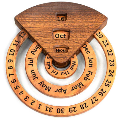 Perpetual Wooden Calendar CNC Plans, Downloadable and Customizable