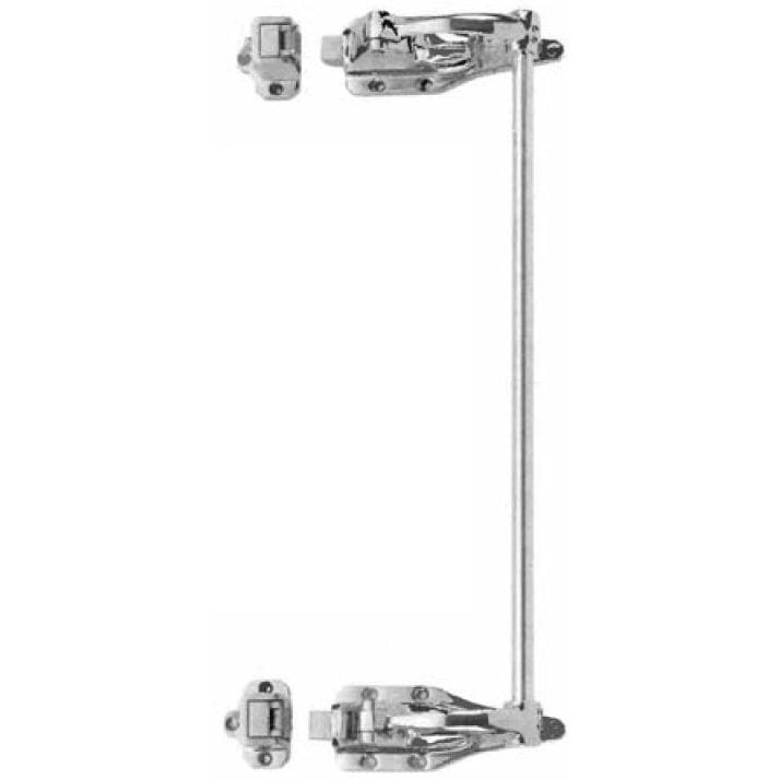 Refrigeration Locks - 2 Point Latch - With Push Rod - Polished Stainless Steel - Sold Individually