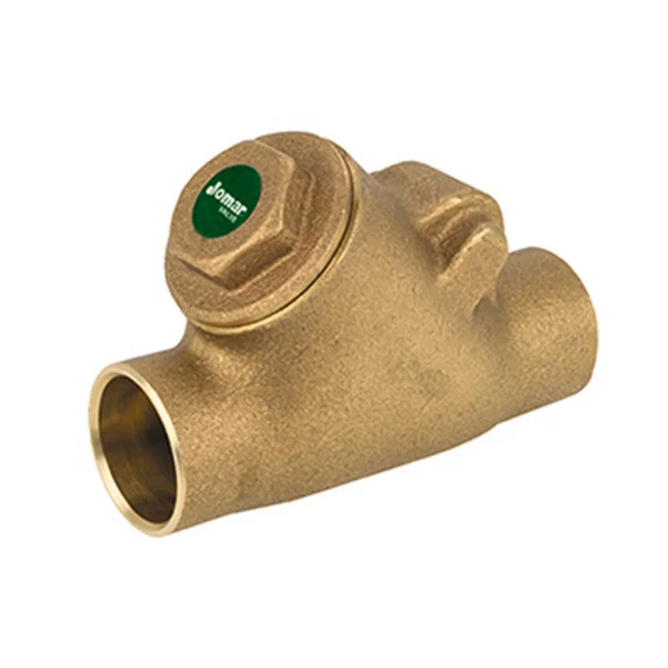 Jomar 105-404G 3/4 Inch Y-pattern Swing Check Valve, Solder Connection, 300 WOG, Class 150 – Carton of 10