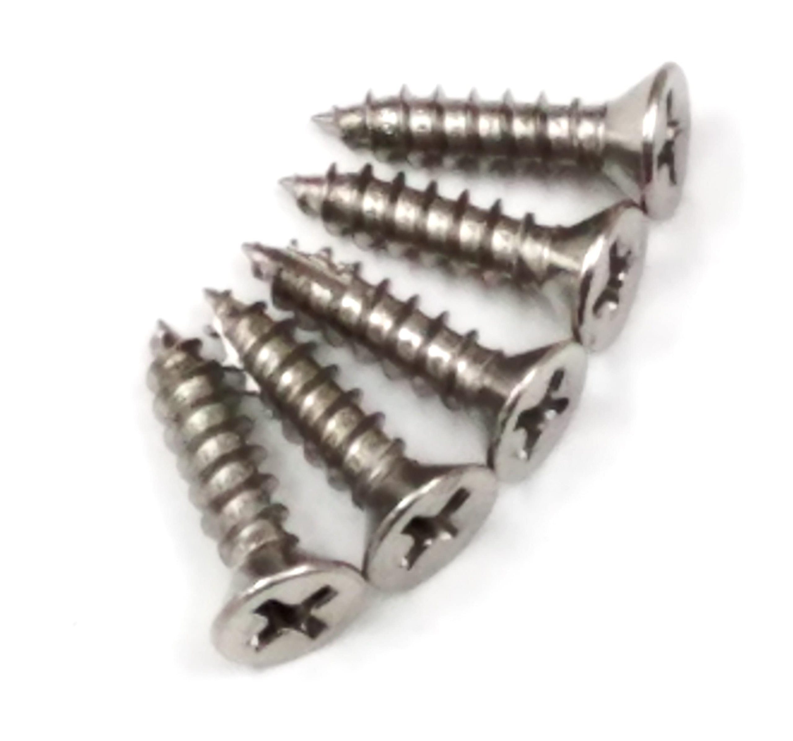 Fly Cut Wood Screws For Door Hinges - Satin Nickel - #9 X 3/4" Inch