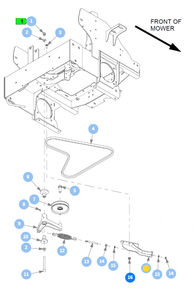Hustler OEM 127710-1 Idler Spring Support Mount Fits X-ONE (Select 2023 - Current Models).