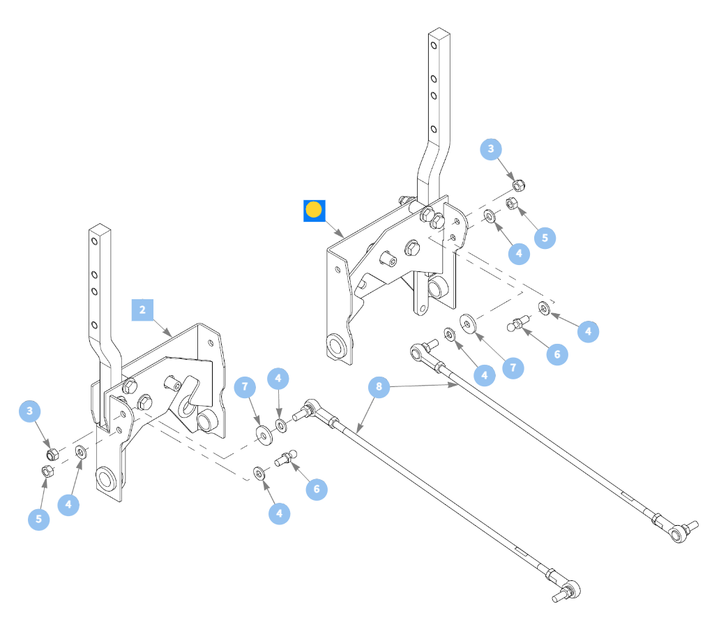 Hustler OEM 608842 Right-Side Steering Box Ass. (Left - Right as You Sit on the Operator Seat) Fits Super Z (2023 - Current), Super Z HD (2023 - Current) Models.