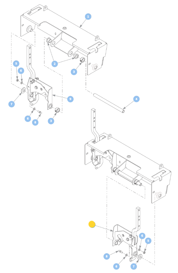 Hustler OEM 608821 Right-Side Steering Box Ass. (Left - Right as You Sit on the Operator Seat) Fits X-ONE (2023 - Current Models)