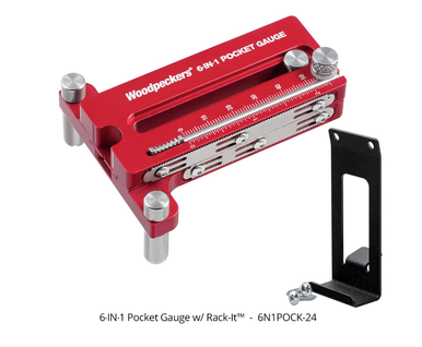 Woodpeckers 6-In-1 Pocket Gauge with Rack-It