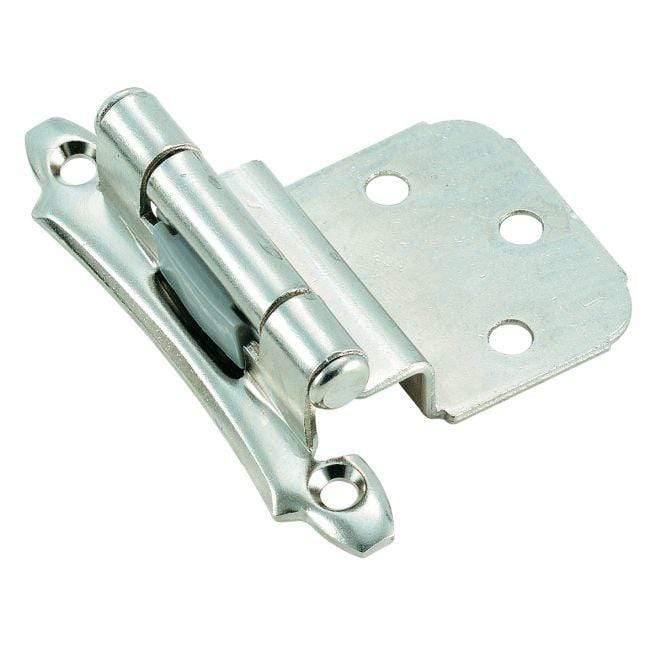 Self-Closing Face Mount Cabinet Hinges - 3/8" Inch (10 Mm) Inset - 2 3/4" X 2 1/8" - Multiple Finishes - 2 Pack