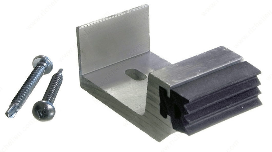 Sliding Door Stopper - Heavy Duty - Assists With Door Positioning - Satin Aluminum - Sold Individually