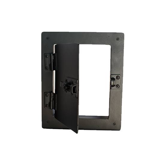 Door and Gate Grille Door with Insulated Glass - Hinged Iron Door Viewer - 10-3/4" x 8-3/4" - Multiple Finishes Available - Sold Individually