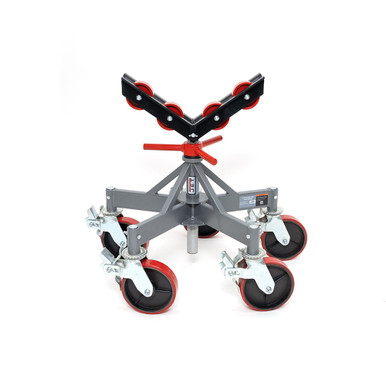 Jet JT1-3808 JPJ-L5L-SR Low 5 Leg Pipe Jack Stand w/Casters & Steel Rollers