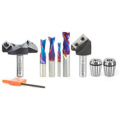 ToolsToday TT-108 8-Pc CNC Router Bit Set for Industrial CNC Machines