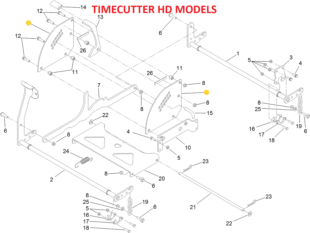 Toro OEM 127-3389-03 Lift Plate or Height of Cut Selection Plate Fits Toro Late Timecutter HD Models - Select Late Titan MX, ZX Models (With Tube Style Framing).