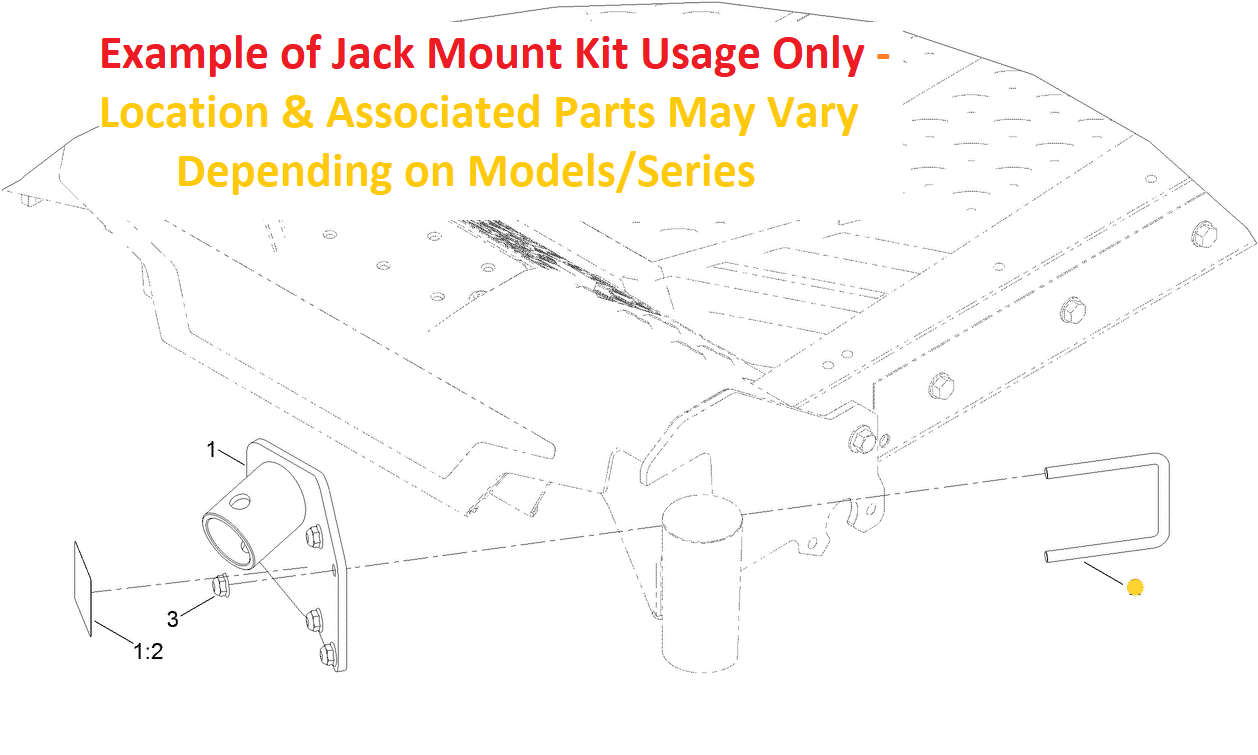 Toro OEM 136-7544 U Bolt Fits Toro Jack Mount Kit and Early Model ZMaster 2000 (Tube Style Framing) Series Rear Road Light Kit.