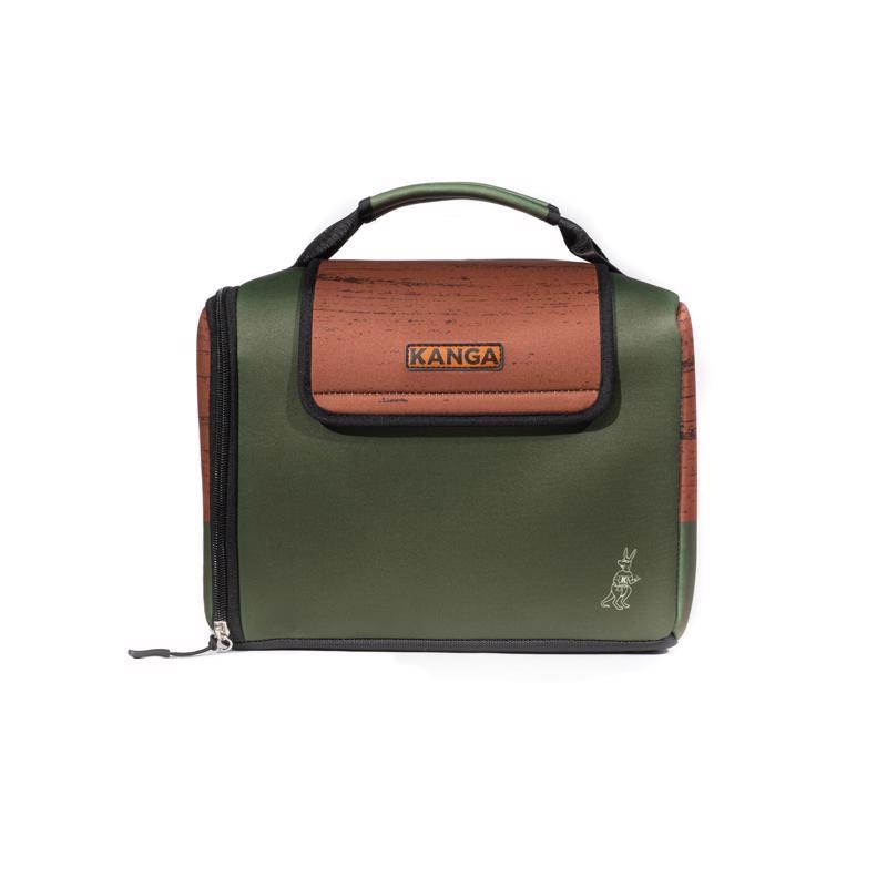 Kanga KM03-ST-12-WOOD The Kase Mate Green 12 cans Cooler