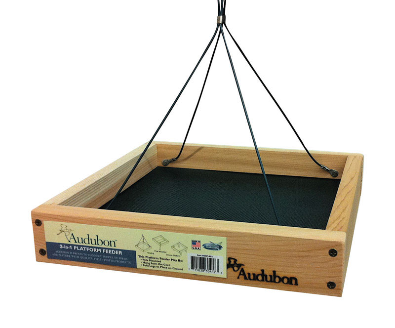 Woodlink 24009 Audubon Wild Bird 3 lb Cedar/Screen Platform Bird Feeder 1 ports