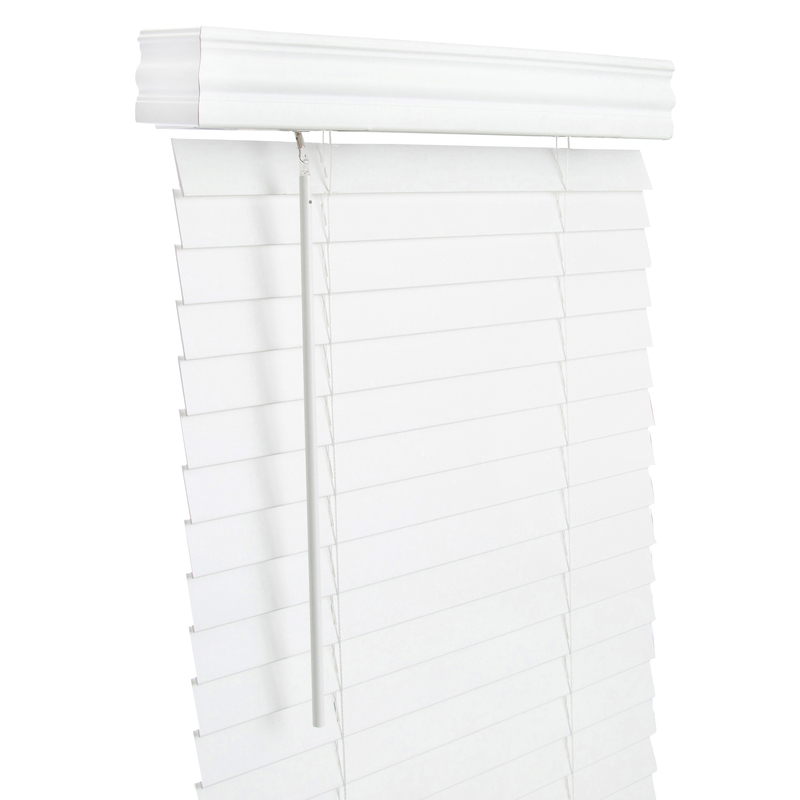 Living Accents FAX3660WH Faux Wood 2 in. Blinds 36 in. W X 60 in. H White Cordless