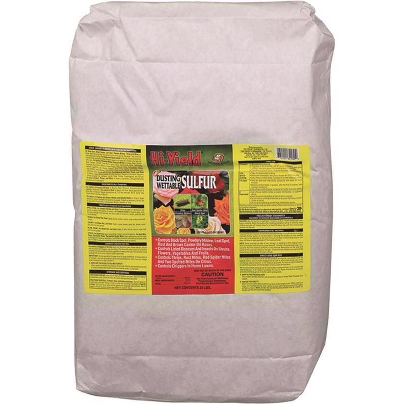 Hi-Yield 32189 Dusting Wettable Sulfur Insect Killer Dust 25 lb
