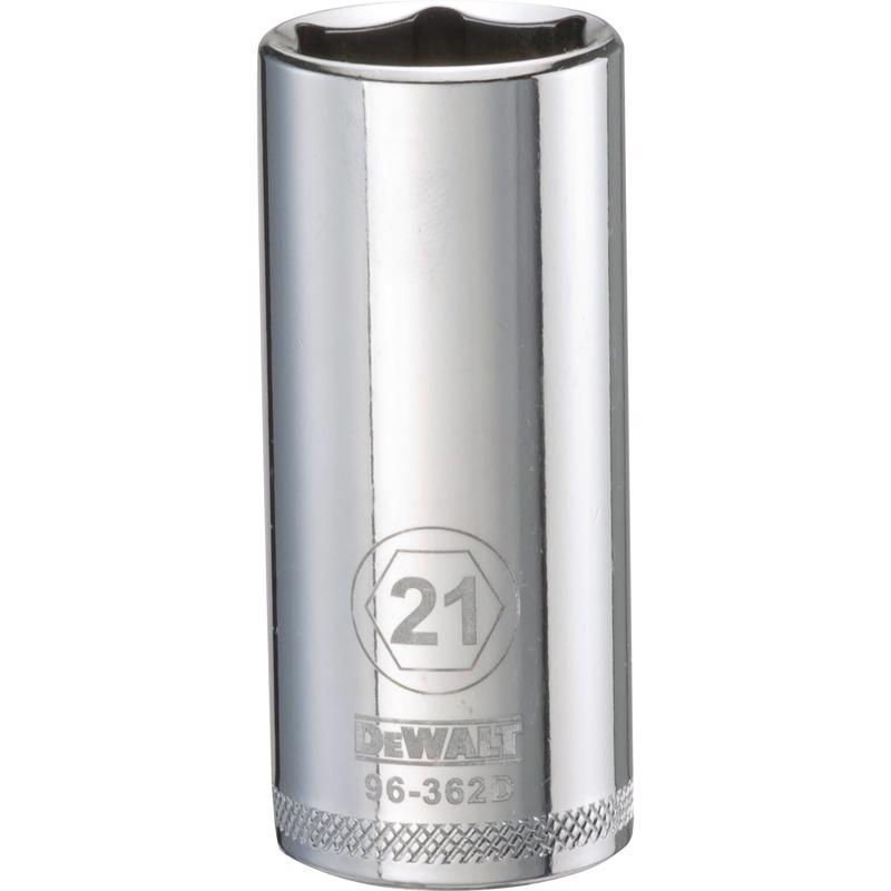 Dewalt DWMT96362OSP 21 mm X 3/8 in. drive Metric 6 Point Deep Socket 1 pc