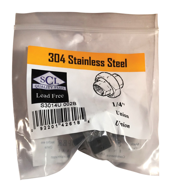 Smith-Cooper 4638102610 1/4 in. FPT X 1/4 in. D FPT Stainless Steel Union