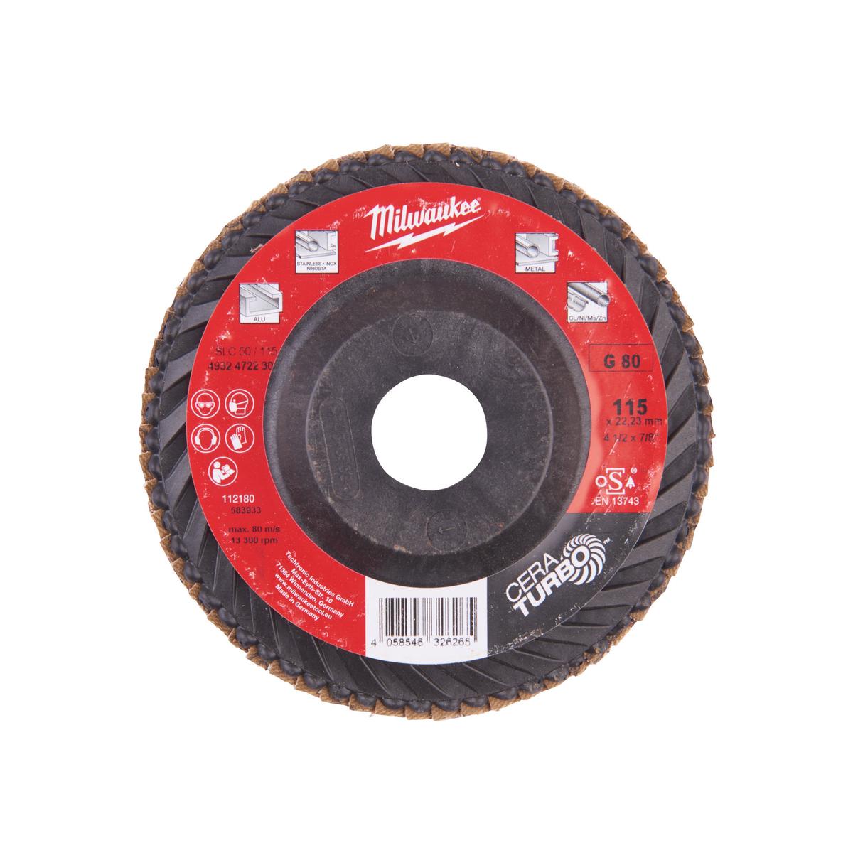 Milwaukee flap disc CERA TURBO SLC50 4932472230