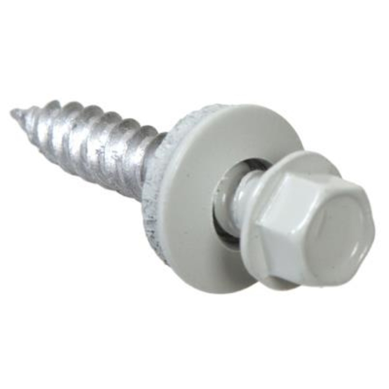 Grip-Rite NHWNW91121WHT Pro-Twist No. 9 Sizes X 1-1/2 in. L Hex Round Washer Head Sheet Metal Screws 1 lb 91 pk
