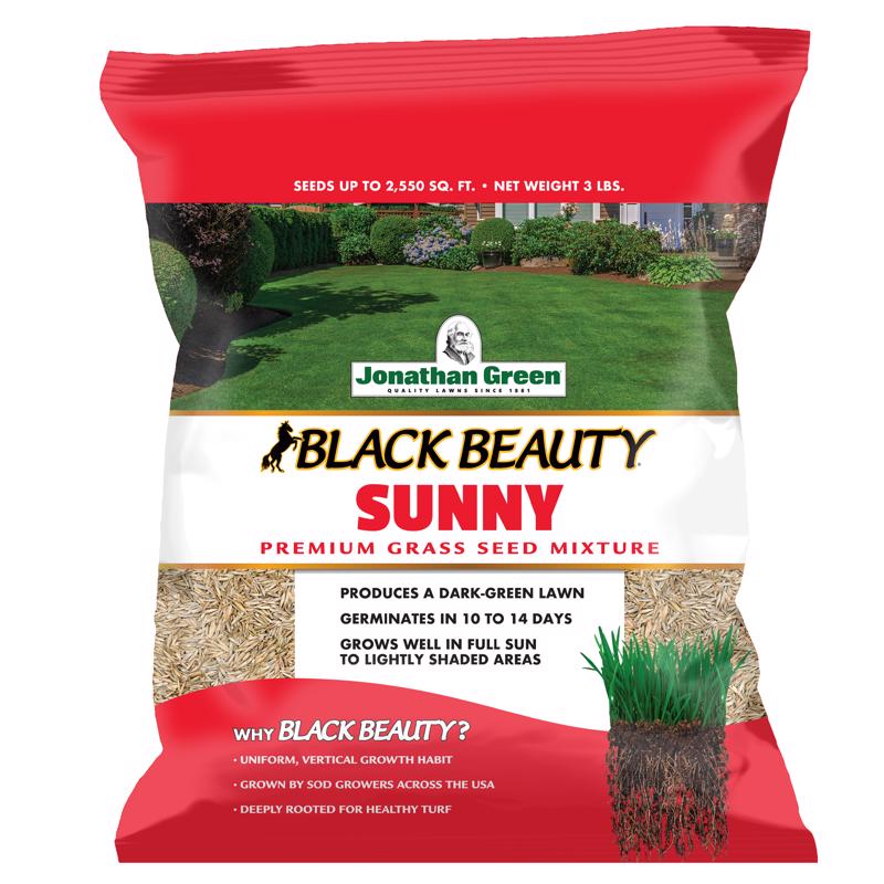 Jonathan Green 10860 Black Beauty Sunny Mixed Full Sun Grass Seed 3 lb