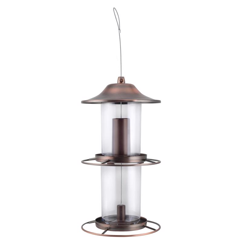 Perky-Pet 325C Wild Bird 4.5 lb Metal/Plastic Panorama Bird Feeder 2 ports