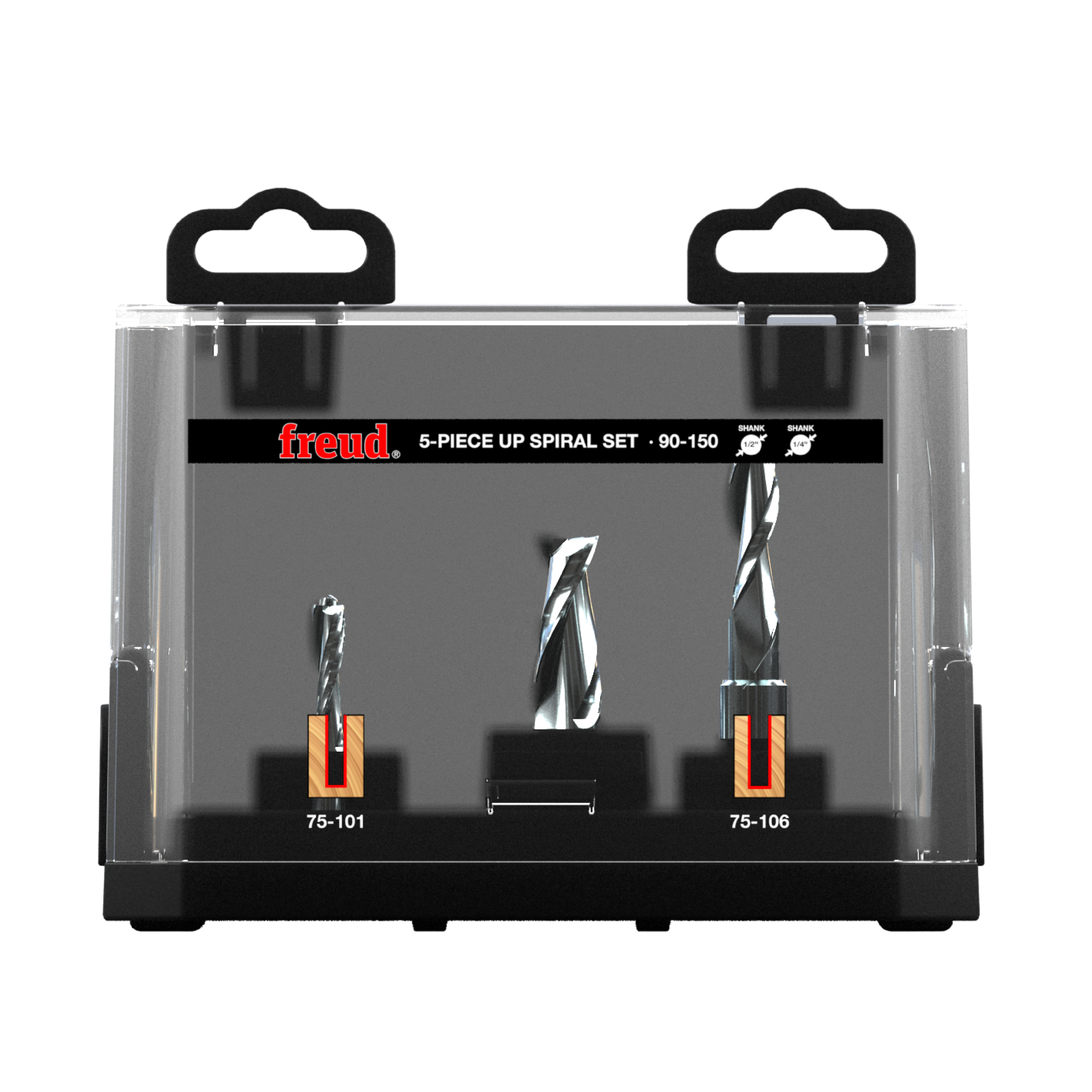 Freud 90-150 5 Piece Up Spiral Bit Set
