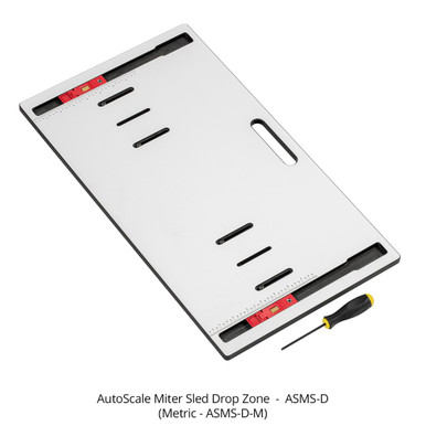 Woodpeckers ASMS-D-M AutoScale Miter Sled - Drop Zone - Metric