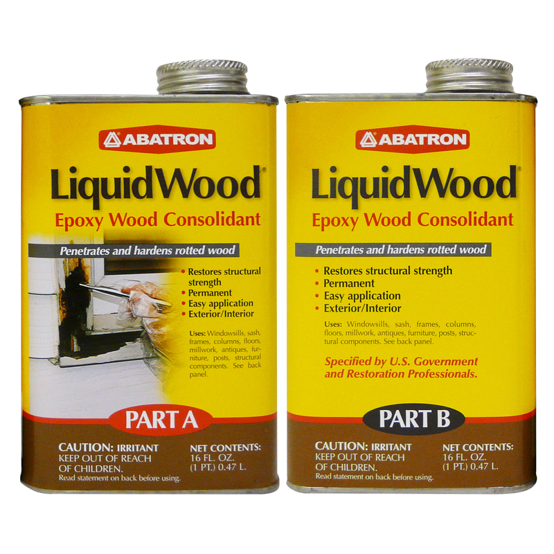 Abatron LW2PKR LiquidWood Transparent Clear Epoxy Wood Consolidant Kit 2 pt