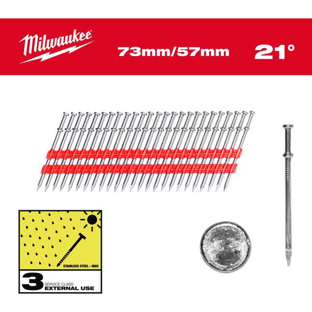 Milwaukee nails 57/73mm 4932498155