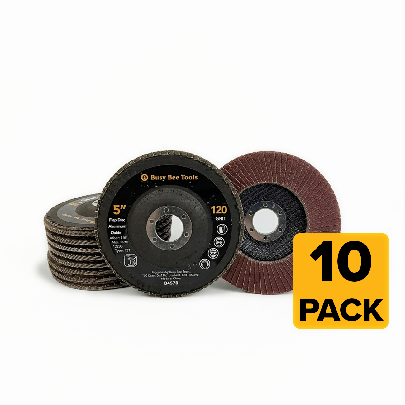 5" FLAP DISC 120G ALUMINUM OXIDE 120 PAC
