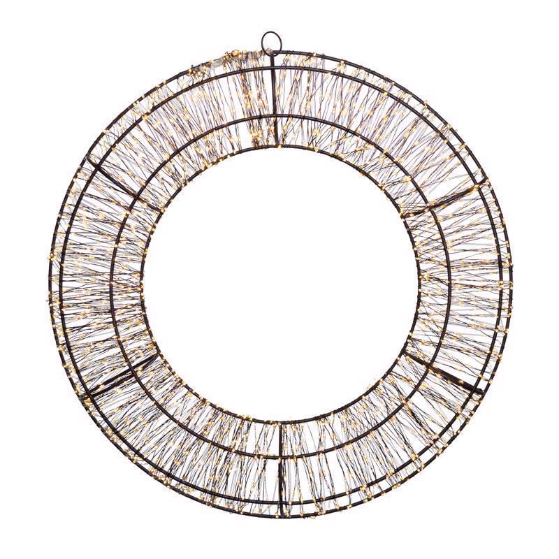 Celebrations 22OVWRA LED Warm White Wreath 22 in. Hanging Decor