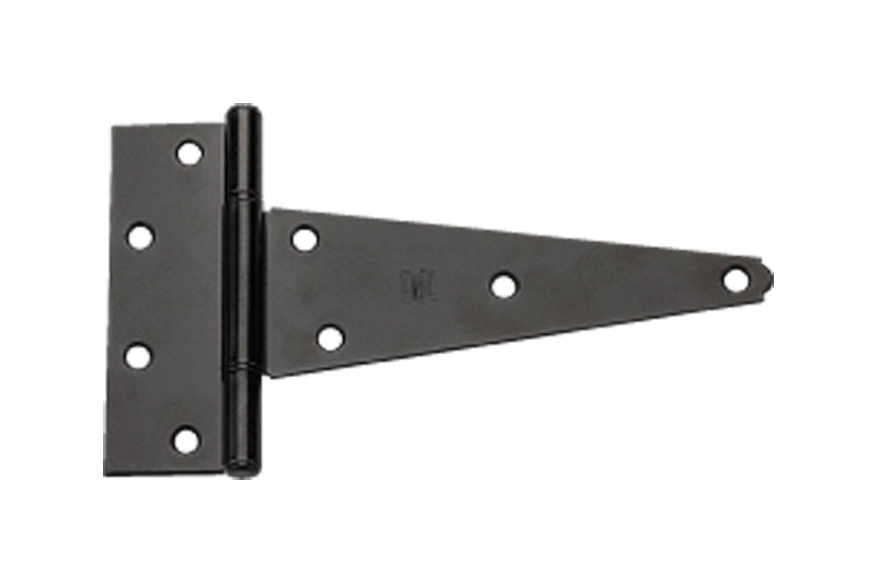 National Hardware N129-213 8 in. L Black Extra Heavy Duty T-Hinge 2 pk