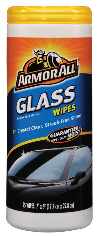 Armor All 17501C Auto Glass Cleaner Wipes 25 ct