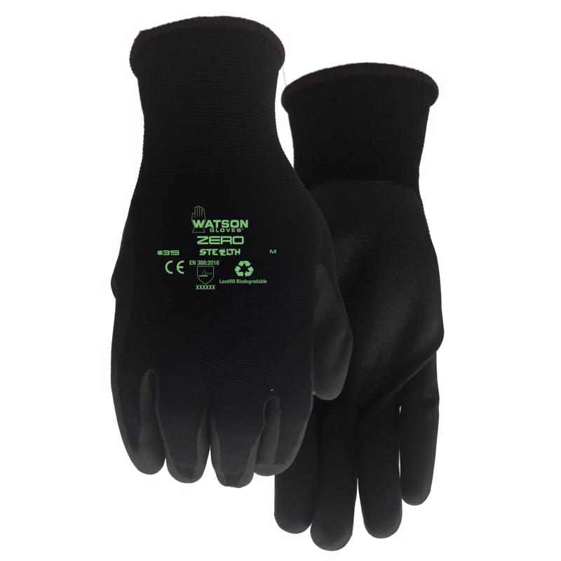 Watson Gloves 319-M Stealth M Nylon/Nitrile Zero Black Gloves