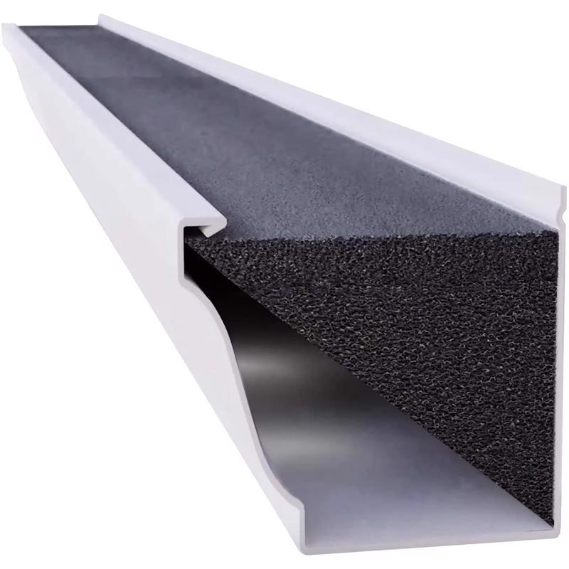Gutterfoam GF-K5-8BOX-C Original 5 in. W X 48 in. L Black Polyether Outdoor Foam Gutter Guard 8 pk