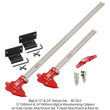 Woodpeckers BigCal 12 in and 24 in Deluxe Set - With Center and T-Head Attachements