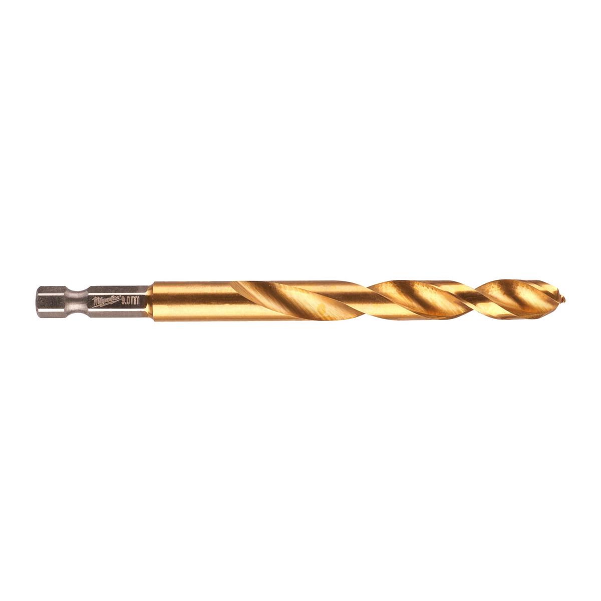 Milwaukee metal drill HSS-G TiN RED HEX 9x73mm SHOCKWAVE 48894721